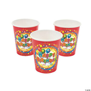 Bulk Happy Birthday Paper Cups