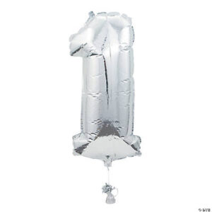 1 Shaped 34 Mylar Number Balloon