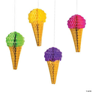 Ice Cream Hanging Tissue Paper Decorations