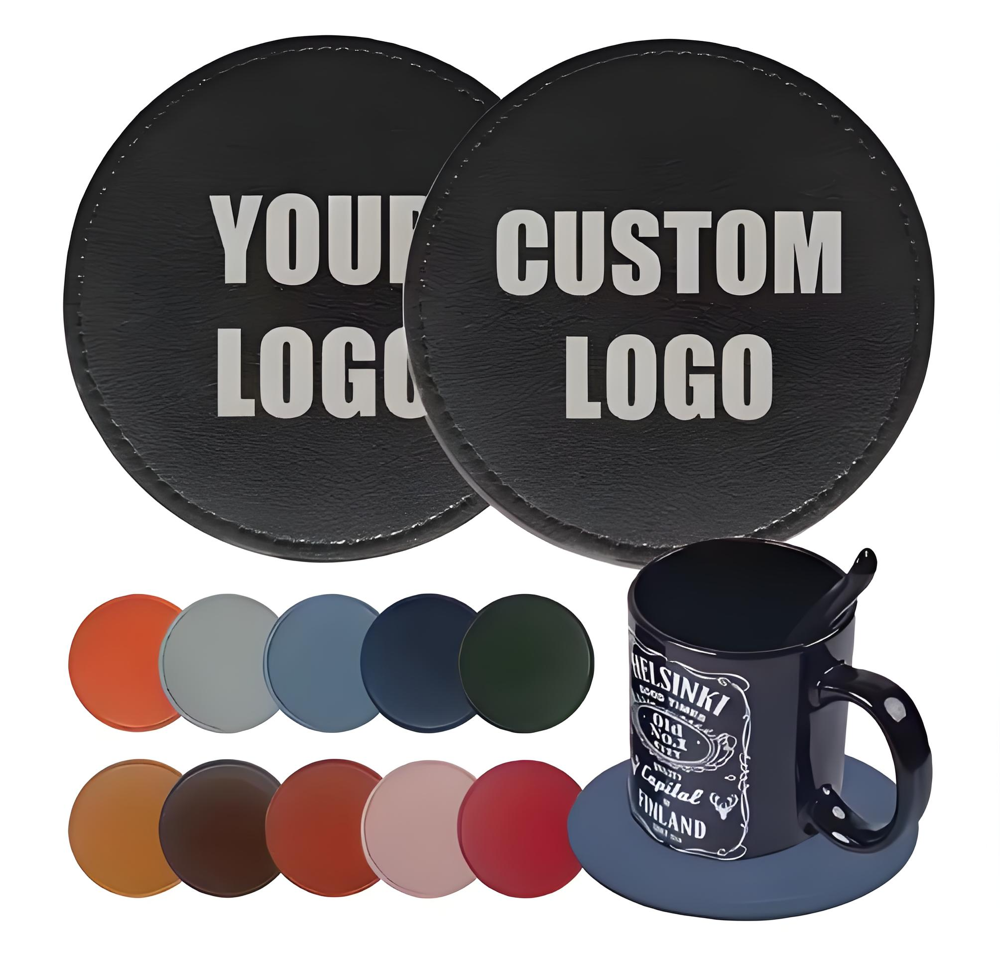 Custom PU Leather Coasters