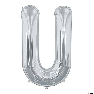 “U” Silver Mylar Letter 34 Balloon