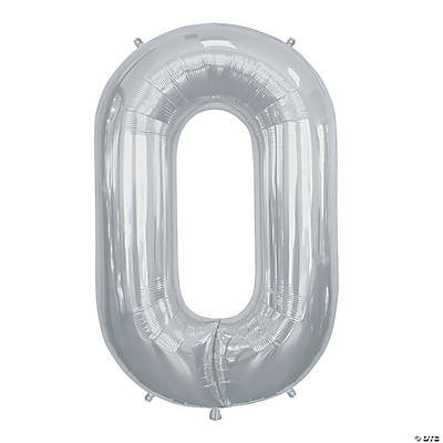 “O” Silver 34 Mylar Letter Balloon