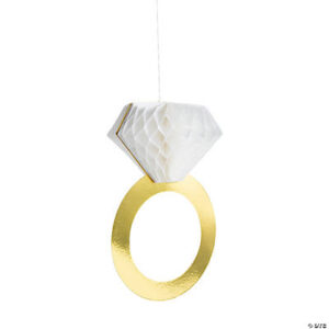 Diamond Ring Hanging Honeycomb Decorations