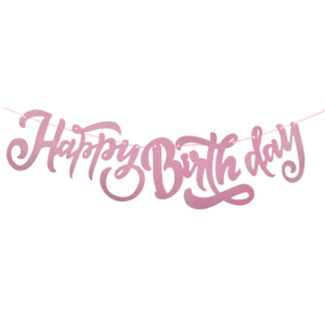 Pink glitter banner