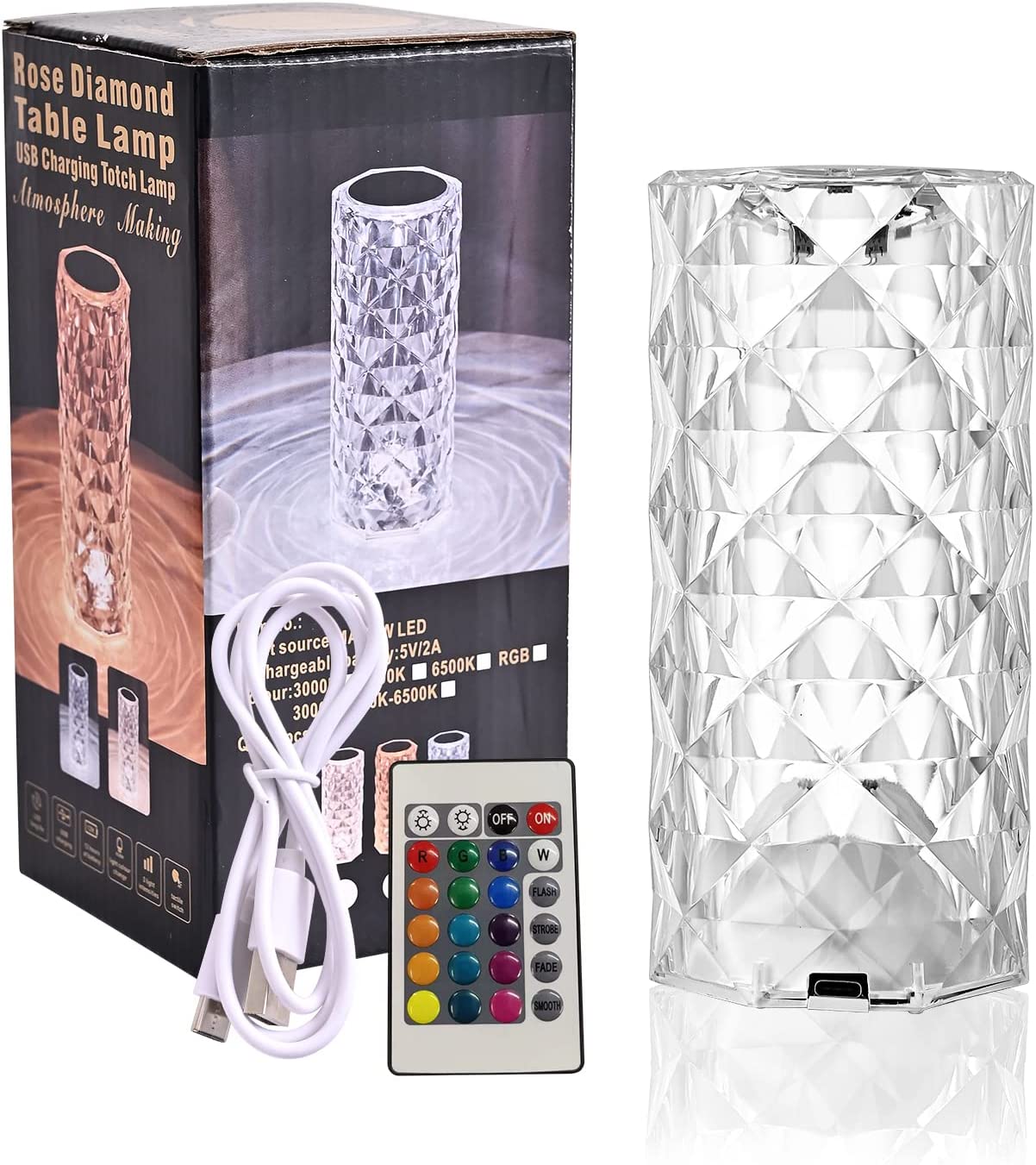 Crystal Diamond Deask Lamp