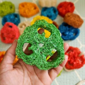 Rainbow Loofah Lacing Toy
