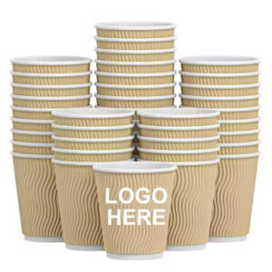Rippled Disposable Coffee Cups