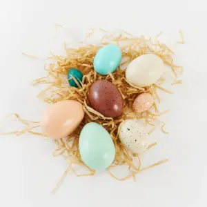 Painted Wooden Eggs Set of 8