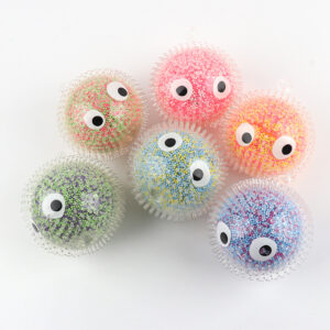 Colorful Stress Ball Big Eye Flashing Puffer Ball