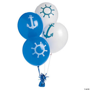 Nautical Print 11 Latex Balloons