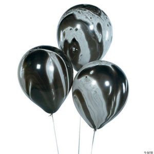 Black Marble 11″ Latex Balloons