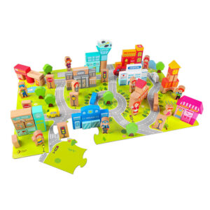 Wooden Kids City Building Blocks Toy