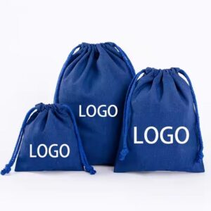 Custom Cloth Organic Cotton Drawstring Bags