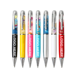 Customized Logo 3D Floating Liquid Pen Aqua Pen Floater Ballpen