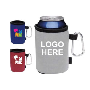 Collapsible Can Cooler with Carabiner