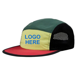 Water Repellent 5 Panel Nylon Mesh Camper Hat