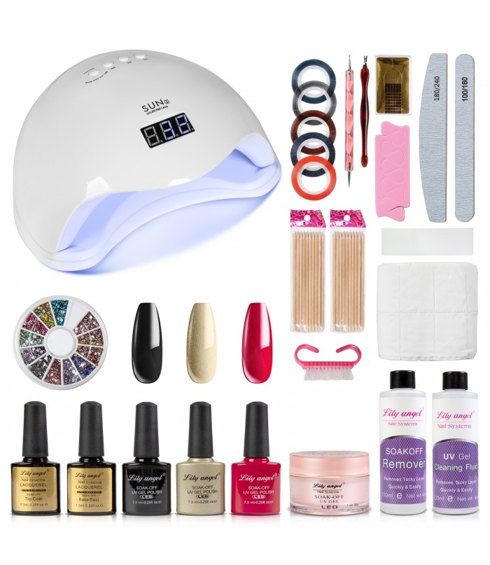 Gel nail kit, 48W UV lamp