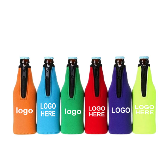 Custom Logo Zipper Bottle Sleeve