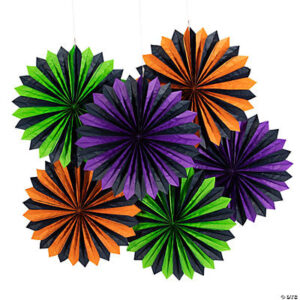 Halloween Hanging Tissue Paper Fans