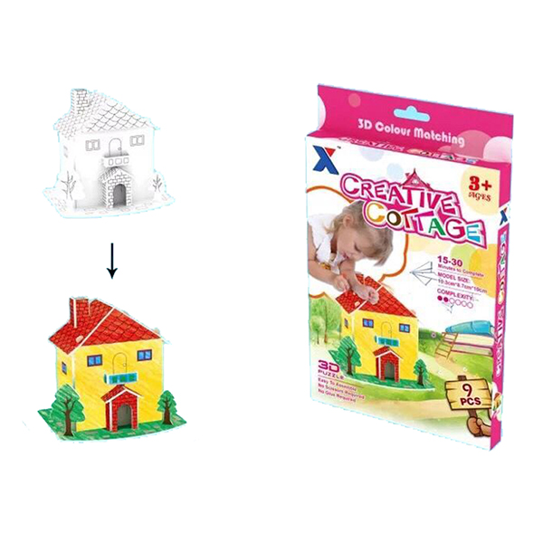 3D Coloring Painting Puzzles Set DIY