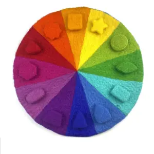 Felt Rainbow Set: Wheel and Shape Pouch