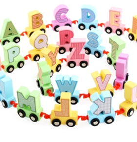 Wooden Block Train Toys