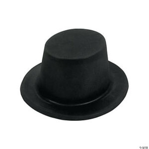 Plastic Flocked Top Hats