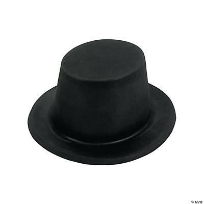 Plastic Flocked Top Hats