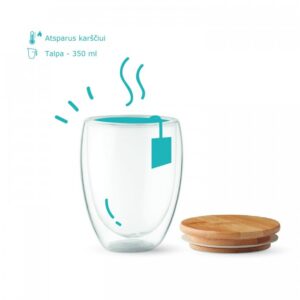 Double-Walled glasses with lid (2pcs.) 350ml.