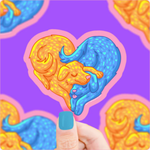 Puppy Love Dog Heart Shaped Vinyl