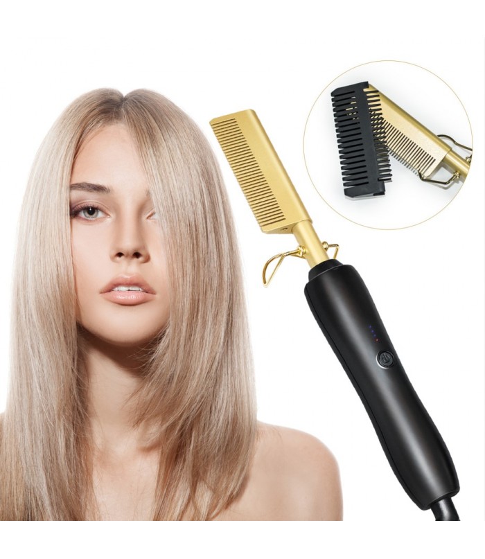 Hair straightening combs