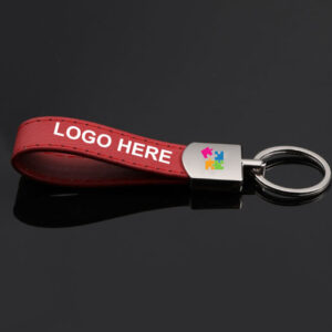 Custom Leather Keychains With Embossed LOGO