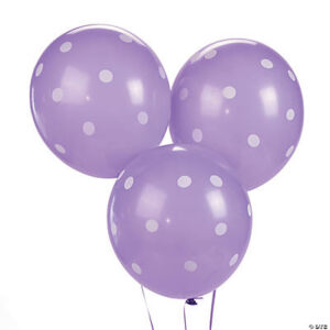 Purple Polka Dot 11 Latex Balloons