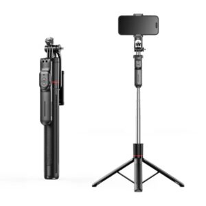 Multifunctional  Anti-Shake Stabilizing  Selfie Stick Tripod Stand With Removable Phone Clamp
