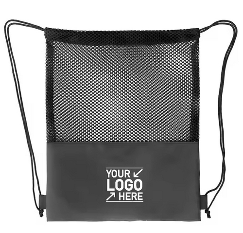 Customized Polyester Mesh Drawstring Bag