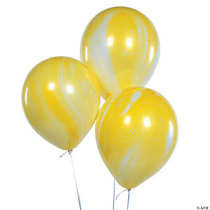 Yellow Marble 11″ Latex Balloons