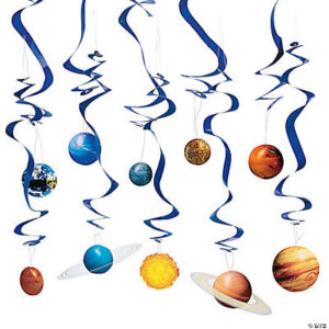 Solar System Hanging Swirl Decorations