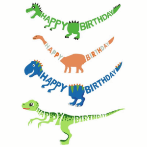 Dinosaur Birthday Banner Pennant
