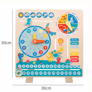 Wooden Dinosaur Clock