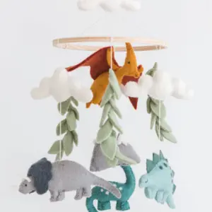 Felted Dinosaur Mobile