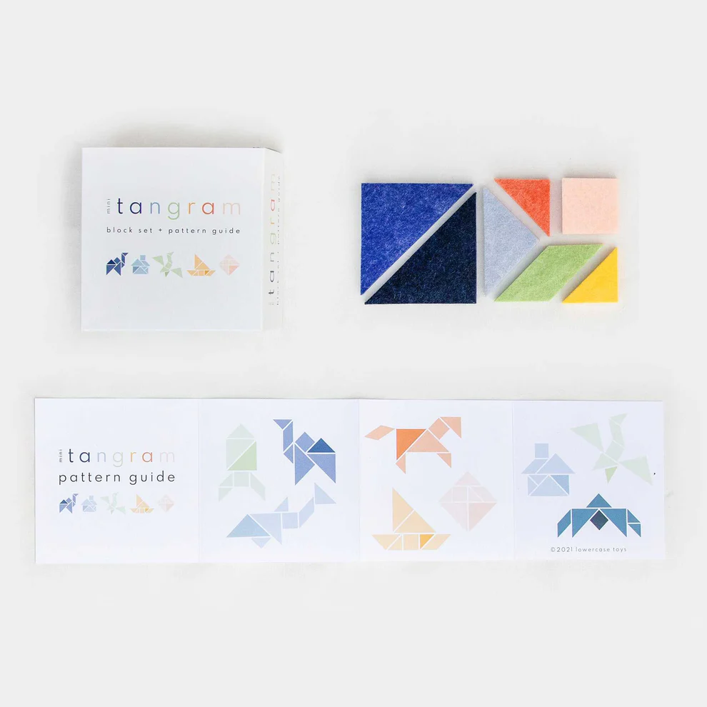 Mini Tangram Block Set + Pattern Guide
