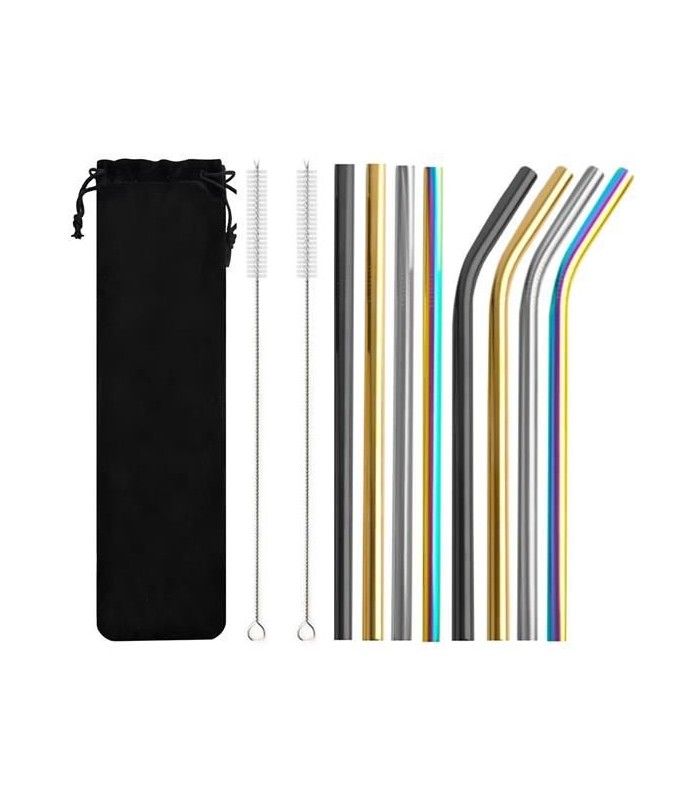 Metal straws, 10pcs.